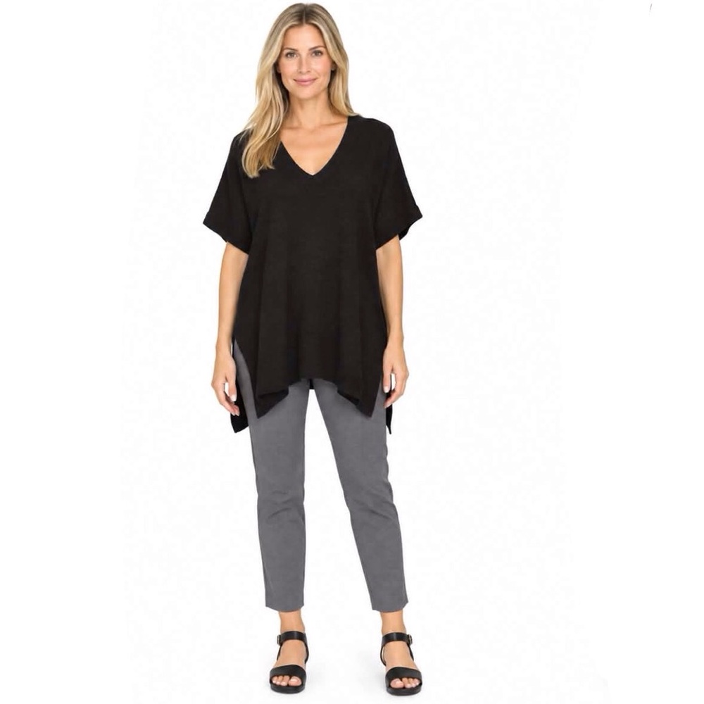 ASOS Pull & Bear V-Neck Knit Black Tunic Sweater Small